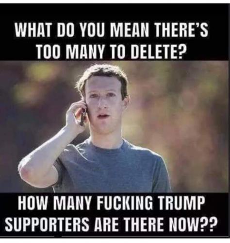 Zuckerberg too many Trump supporters