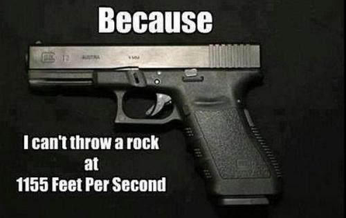 Because I can't throw a rock