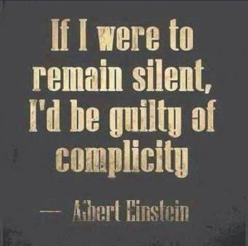 einstein quote about not speaking up