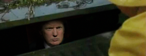 Trump in storm drain