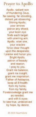 September 27 2020 the god Apollo prayer