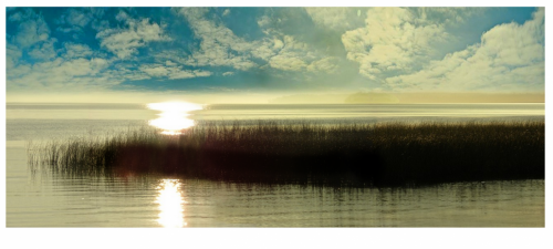 reed lake sunset pano