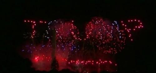 Trump in fireworks at the RNC convention