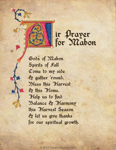 September 22 2020 the god Mabon prayer