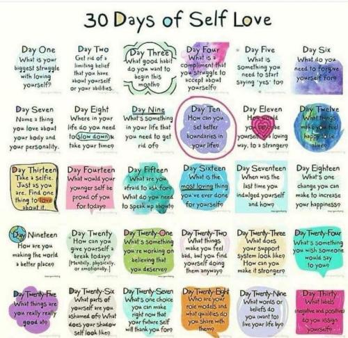 Self love 30 days challenge