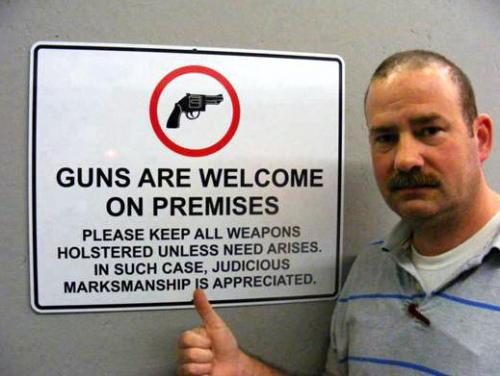Guns are welcome