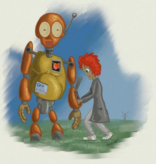 robot with a heart by arti focks