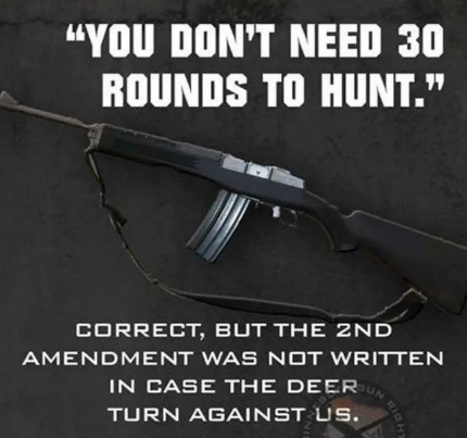 Unless deer turn against us