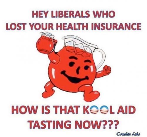 Koolaid cartoon & health ins.