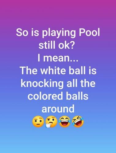 White balls knocking colored balls around