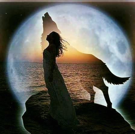 lady wolf spirit howling