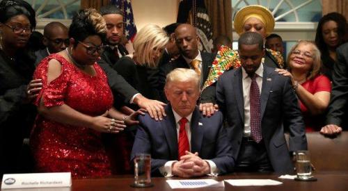 Alveda King Others Praying