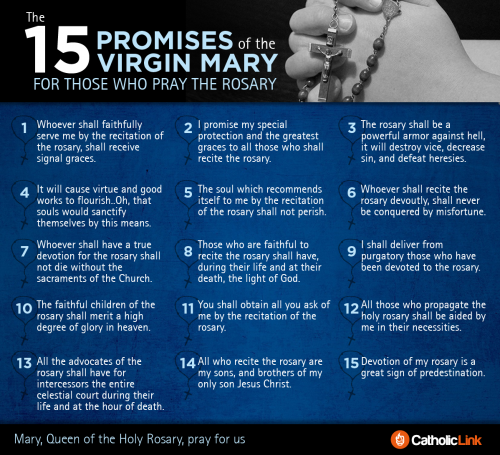 15 promises Our Lady gives for saying the Rosary