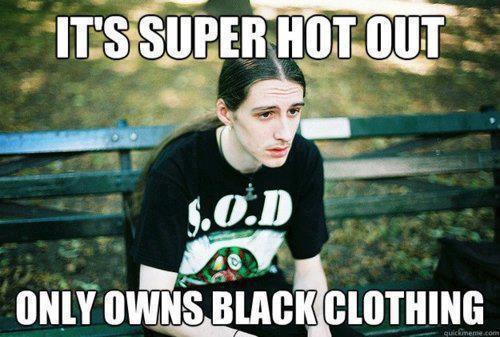 only black clothes