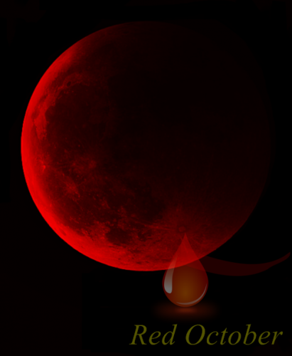 Q in red moon