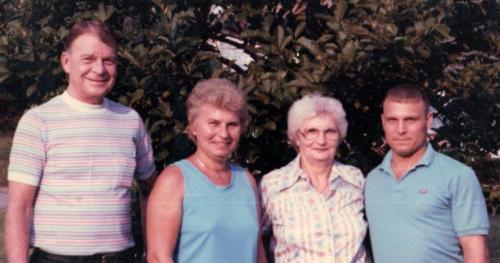 David & Granny with Aunt Francis and Uncle Albert