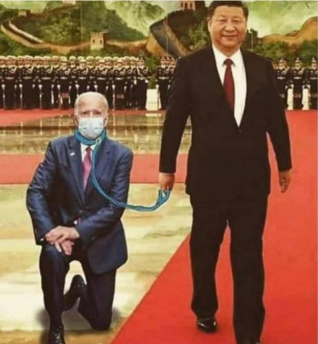 biden xi china dog leash