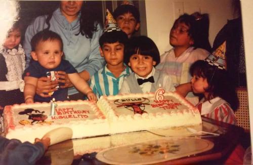 Tony and I 1st and 6th Birthday