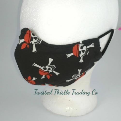 Pirate Skull and Crossbones Face Mask