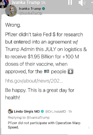 COVID Pfizer vaccine Operation Warp Speed Trump to pay 1.95 billion for doses 201109