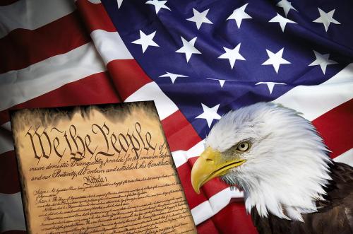 Flag Constitution and Eagle