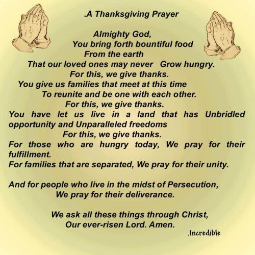 thanksgiving prayer