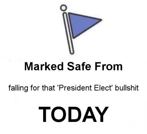 believing that President Elect bullshit