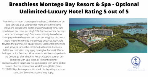 Breathless Montego Bay Resort & Spa - Optional Unlimited-Luxury Hotel Rating 5 out of 5