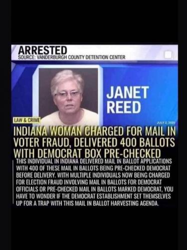 Indiana woman voter fraud.