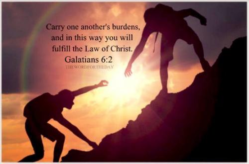 Carry eachothers burdens