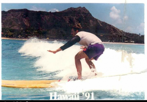 David Surfing Hawaii 1991