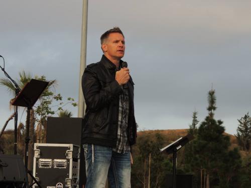 Chris preaching at Easter