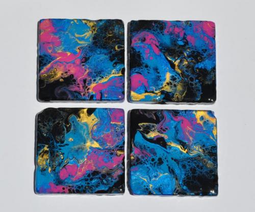 Black & Blue Coaster Set (1)