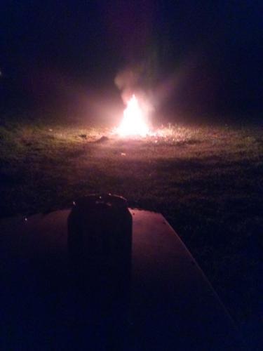 beer and bonfire