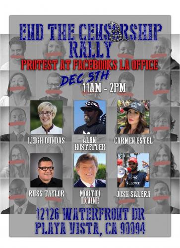 End Facebook Censorship Rally