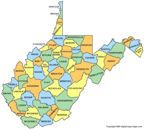 WV County Map