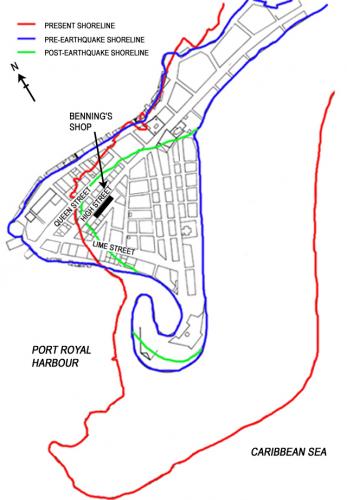 port royal earthquake map