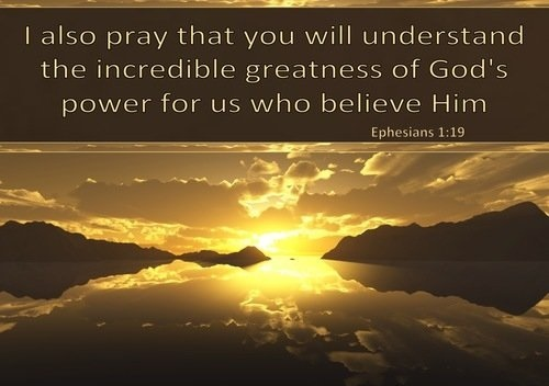 God's omnipotence-Ephesians 1-19