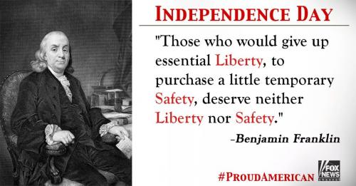 Independence Day Ben Franklin Quote