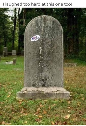 I voted tombstone