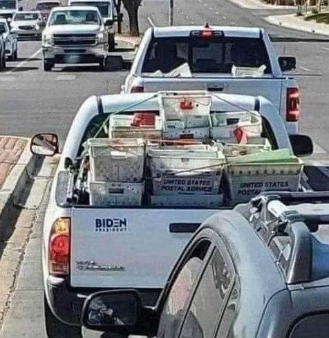 illegal mail vehicle