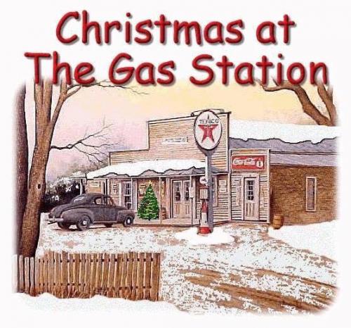 christmas at the gas station