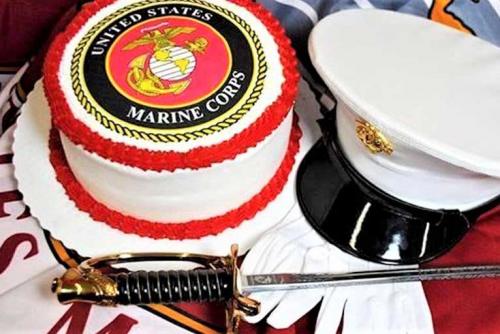 Marine Birthday Cake w sword