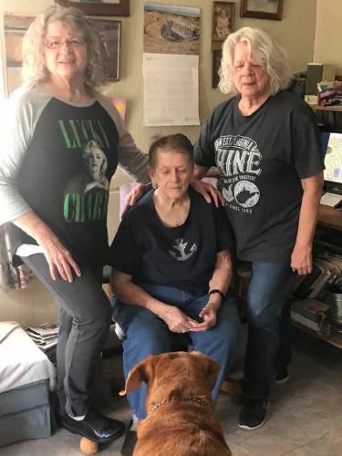 momma, sylvia and ann.....covid pandemic - april  2020