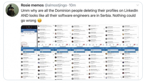 Dominion employees deleteing Linkedin