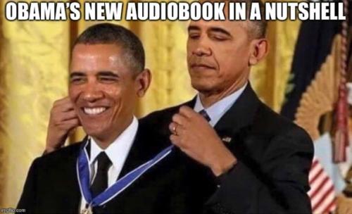 Political Funny meme Obama book in a nutshell Minds 201121