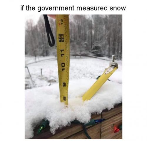if the government measured snow