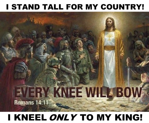 I kneel only to my King