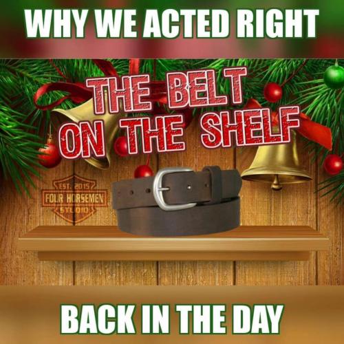 belt on the shelf