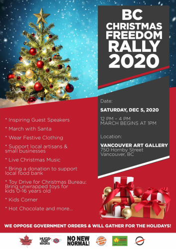 BC Christmas Freedom Rally 2020